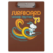Erdnüsse | Snoopy Surfboard Longboard Wettbewerb Klemmbrett (Vorderseite)