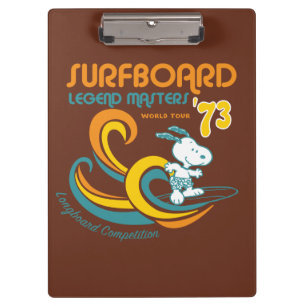 Erdnüsse   Snoopy Surfboard Longboard Wettbewerb Klemmbrett