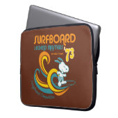Erdnüsse | Snoopy Surfboard Longboard Wettbewerb Laptopschutzhülle (Vorderseite Links)