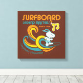 Erdnüsse | Snoopy Surfboard Longboard Wettbewerb Leinwanddruck (Insitu (Holzboden))