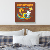 Erdnüsse | Snoopy Surfboard Longboard Wettbewerb Leinwanddruck (Insitu (Schlafzimmer))