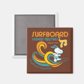 Erdnüsse | Snoopy Surfboard Longboard Wettbewerb Magnet (Vorderseite/Rückseite)