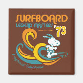 Erdnüsse | Snoopy Surfboard Longboard Wettbewerb Magnet (Vorne)