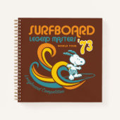 Erdnüsse | Snoopy Surfboard Longboard Wettbewerb Notizblock (Vorderseite)