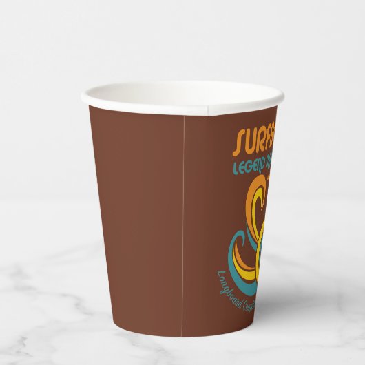 Erdnüsse | Snoopy Surfboard Longboard Wettbewerb Pappbecher (Rechts)