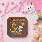 Erdnüsse | Snoopy Surfboard Longboard Wettbewerb Pappteller (Party)