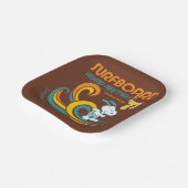 Erdnüsse | Snoopy Surfboard Longboard Wettbewerb Pappteller (Gewinkelt)