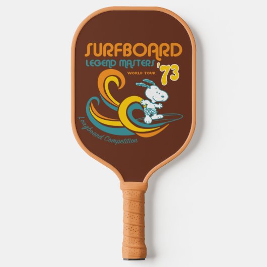 Erdnüsse | Snoopy Surfboard Longboard Wettbewerb Pickleball Schläger (Vorderseite)