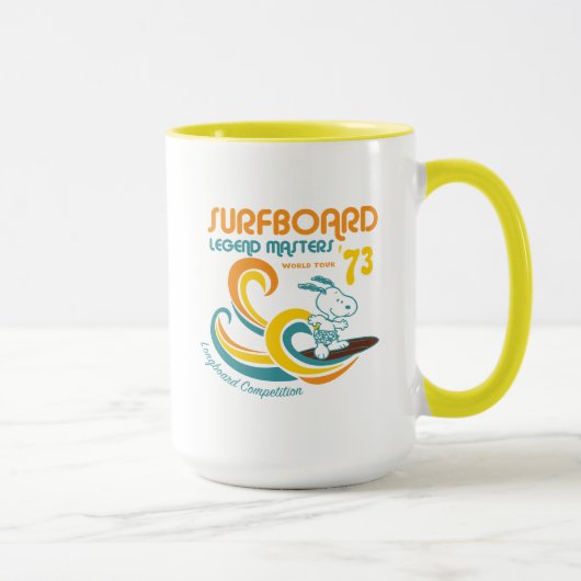 Erdnüsse | Snoopy Surfboard Longboard Wettbewerb Tasse (Rechts)