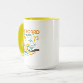 Erdnüsse | Snoopy Surfboard Longboard Wettbewerb Tasse (Vorderseite Links)