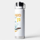 Erdnüsse | Snoopy Surfboard Longboard Wettbewerb Trinkflasche (Hinten)