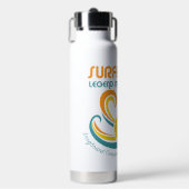 Erdnüsse | Snoopy Surfboard Longboard Wettbewerb Trinkflasche (Vorderseite)