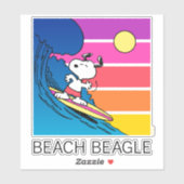 Erdnüsse | Snoopy Surfing Aufkleber (Blatt)