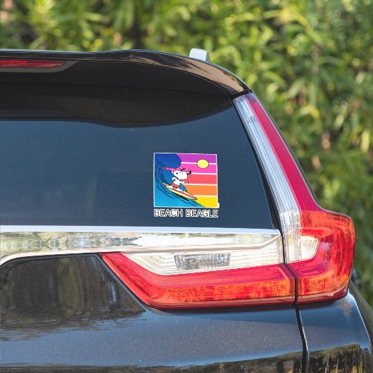 Erdnüsse | Snoopy Surfing Aufkleber (Auto Seite)