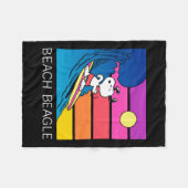 Erdnüsse | Snoopy Surfing Fleecedecke (Vorderseite (Horizontal))
