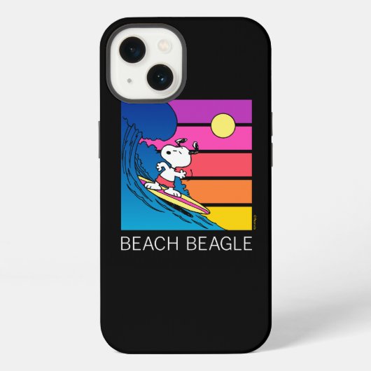 Erdnüsse | Snoopy Surfing iPhone Hülle (Rückseite)