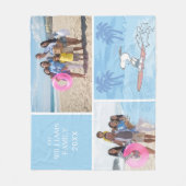 Erdnüsse | Snoopy Surfing | Name und Foto hinzufüg Fleecedecke (Vorderseite)