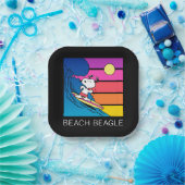 Erdnüsse | Snoopy Surfing Pappteller (Party)