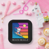Erdnüsse | Snoopy Surfing Pappteller (Party)