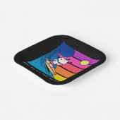 Erdnüsse | Snoopy Surfing Pappteller (Gewinkelt)