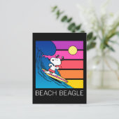 Erdnüsse | Snoopy Surfing Postkarte (Stehend Vorderseite)