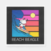 Erdnüsse | Snoopy Surfing Serviette (Vorderseite)