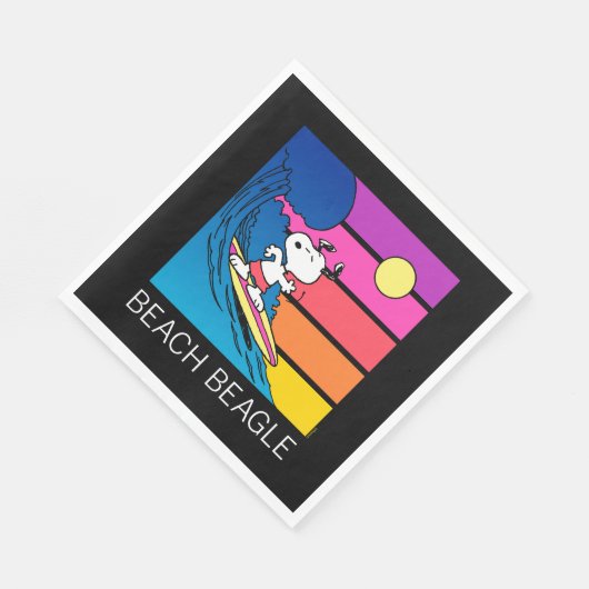 Erdnüsse | Snoopy Surfing Serviette (Ecke)