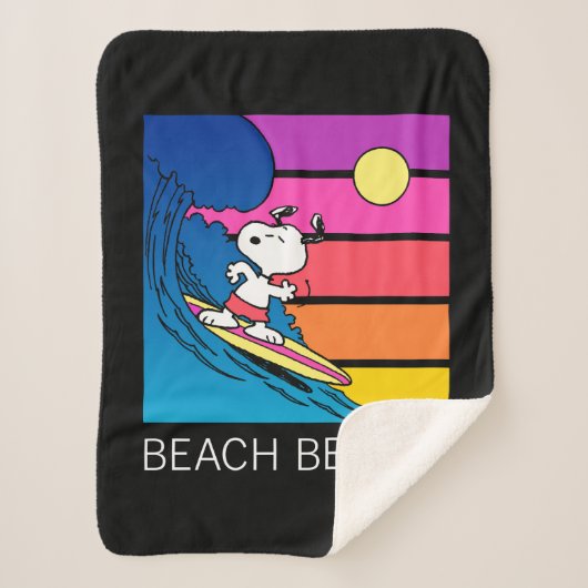 Erdnüsse | Snoopy Surfing Sherpadecke (Vorderseite)