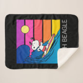 Erdnüsse | Snoopy Surfing Sherpadecke (Vorderseite (Horizontal))