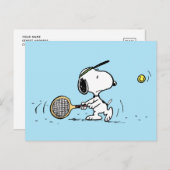 Erdnüsse | Snoopy Tennis Player Postkarte (Vorne/Hinten)