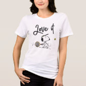 Erdnüsse | Snoopy Tennis Player Tri-Blend Shirt (Vorderseite)