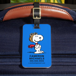Erdnüsse | Snoopy the Fliegerace Gepäckanhänger