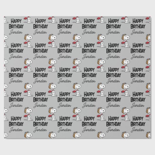 Erdnüsse | Snoopy the Fliegerace Geschenkpapier (Flach)