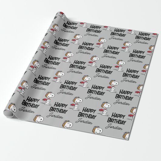 Erdnüsse | Snoopy the Fliegerace Geschenkpapier (Ungerollt)
