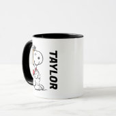 Erdnüsse | Snoopy the Fliegerace | Name hinzufügen Tasse (Vorderseite Links)