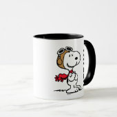 Erdnüsse | Snoopy the Fliegerace | Name hinzufügen Tasse (VorderseiteRechts)
