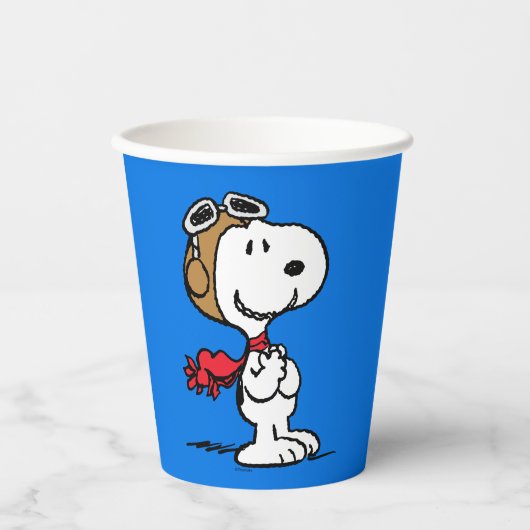 Erdnüsse | Snoopy the Fliegerace Pappbecher (Vorderseite)