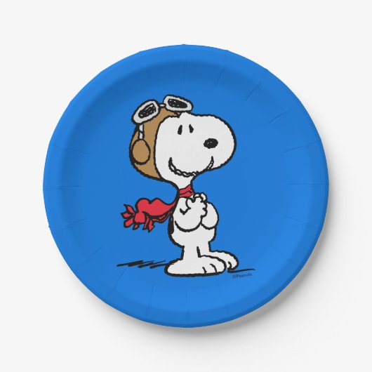 Erdnüsse | Snoopy the Fliegerace Pappteller (Vorderseite)