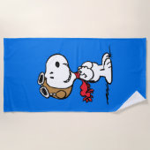 Erdnüsse | Snoopy the Fliegerace Strandtuch (Vorderseite)