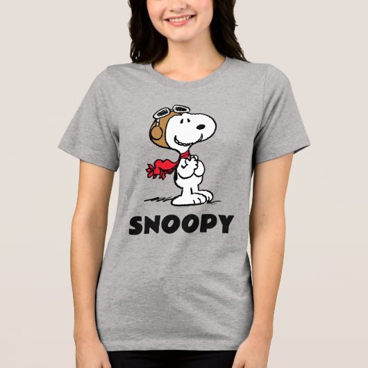 Erdnüsse | Snoopy the Fliegerace Tri-Blend Shirt (Vorderseite)