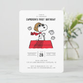 Erdnüsse | Snoopy the Flying Ace Birthday Einladung (Stehend Vorderseite)