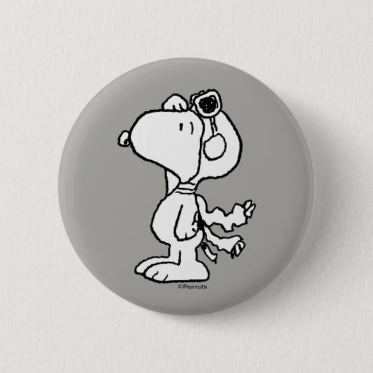 Erdnüsse | Snoopy the Flying Ace BW Button (Vorderseite)