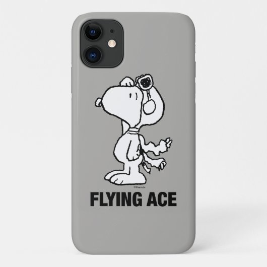 Erdnüsse | Snoopy the Flying Ace BW Case-Mate iPhone Hülle (Rückseite)