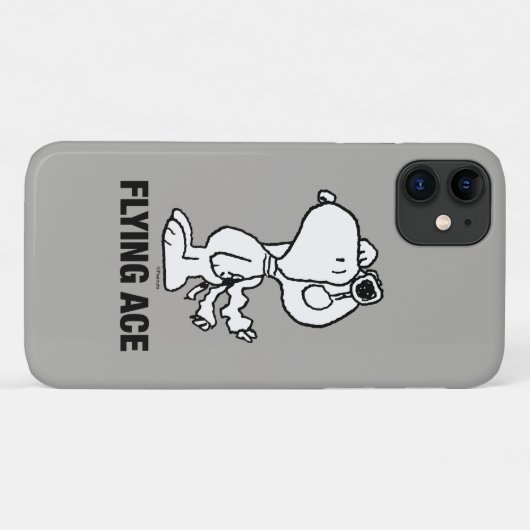 Erdnüsse | Snoopy the Flying Ace BW Case-Mate iPhone Hülle (Rückseite (Horizontal))
