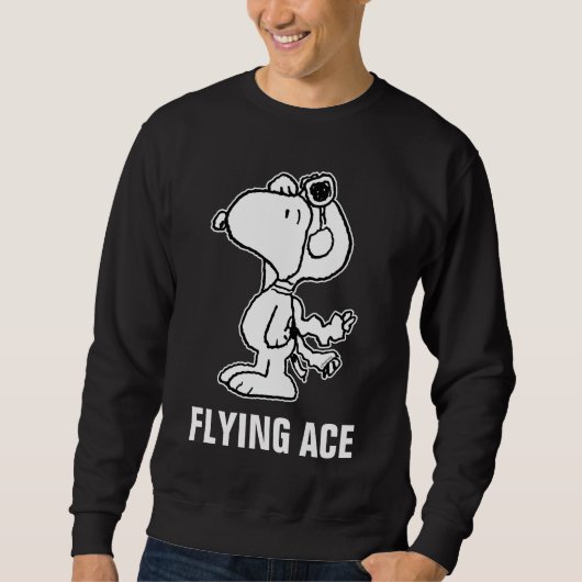 Erdnüsse | Snoopy the Flying Ace BW Sweatshirt (Vorderseite)