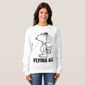 Erdnüsse | Snoopy the Flying Ace BW Sweatshirt (Vorne ganz)