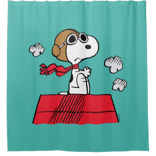 Erdnüsse | Snoopy the Flying Ace Duschvorhang (Vorderseite)