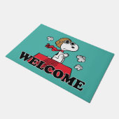 Erdnüsse | Snoopy the Flying Ace Fußmatte (Schrägansicht)