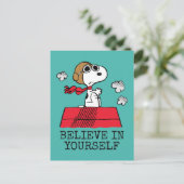 Erdnüsse | Snoopy the Flying Ace | Name hinzufügen Postkarte (Stehend Vorderseite)