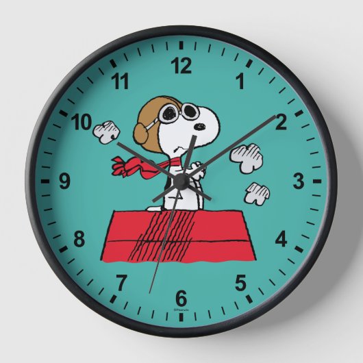 Erdnüsse | Snoopy the Flying Ace | Name hinzufügen Uhr (Vorderseite)